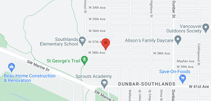 map of 4011 W 38TH AVENUE